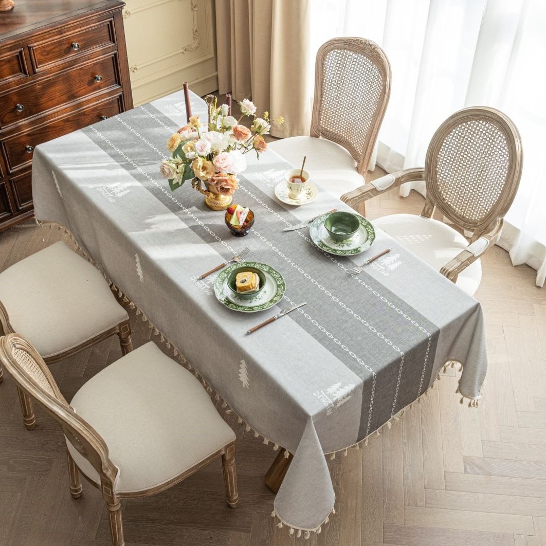 YL-36871 tablecloth imitation linen printing waterproof and oil-proof washable Bohemian ethnic style table cloth rectangular coffee table desk