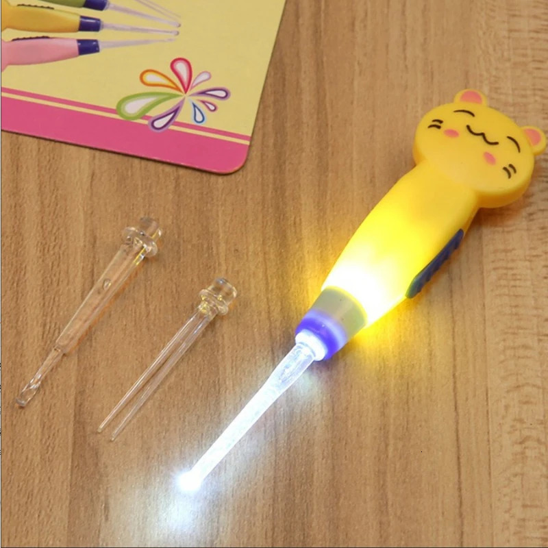 Baby Care Ear Cleaner LED Flashlight Earpick Ear Wax Ear Curette Ear Cure Ear Cleaning Tools 250726