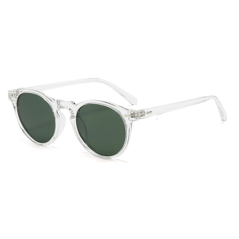 DHcollections Retro Round Sunglasses - UV400 Polarized, Transparent Frame, Japanese Style for Women (8 Vintage Colors)