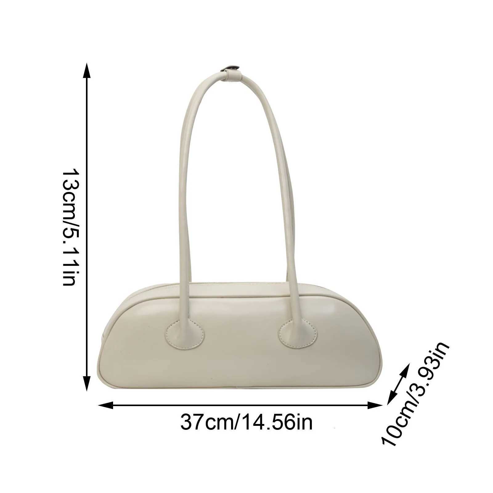 2025 New Leather Womens Light Baguette Shoulder Bag Simple Versatile Commuter Shopping Underarm Bag Y250729