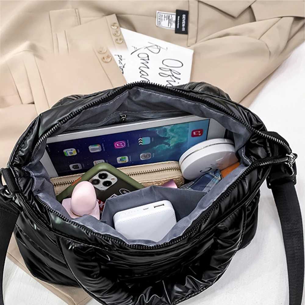 New Puffer Tote Bag for Women Quilted Puffy Handbag Lightweight Down Cotton Padded Shoulder Bag Down Padding Crossbody Handbag01 Y250730