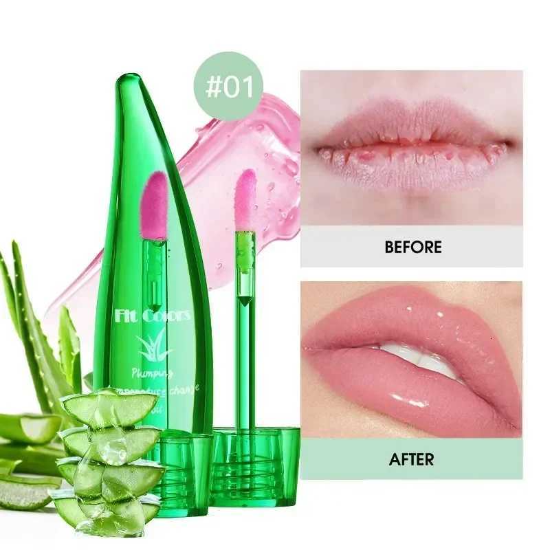 Aloe Vera Lip Gloss Chili Lip Plumping Oil Long-Lasting Moisturizing Lip Color New Thermochromic Lipgloss Warm Colorful Lips Oil G250728
