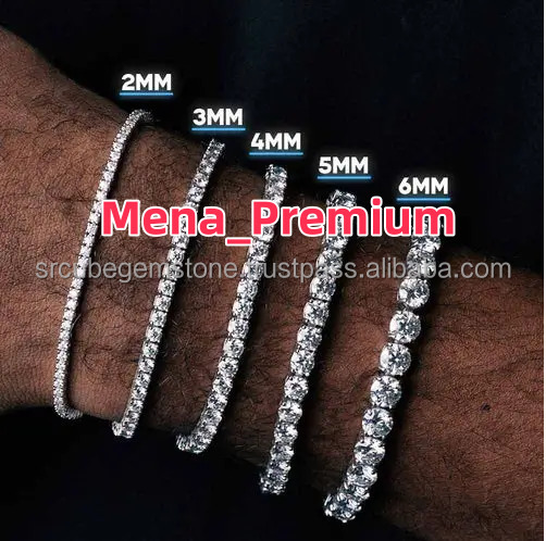 Fashion Jewelry VVS Moissanite Bracelet Pass the Diamond Test of Mens and Womens Tennis Link Bracelets at Wholesale Price