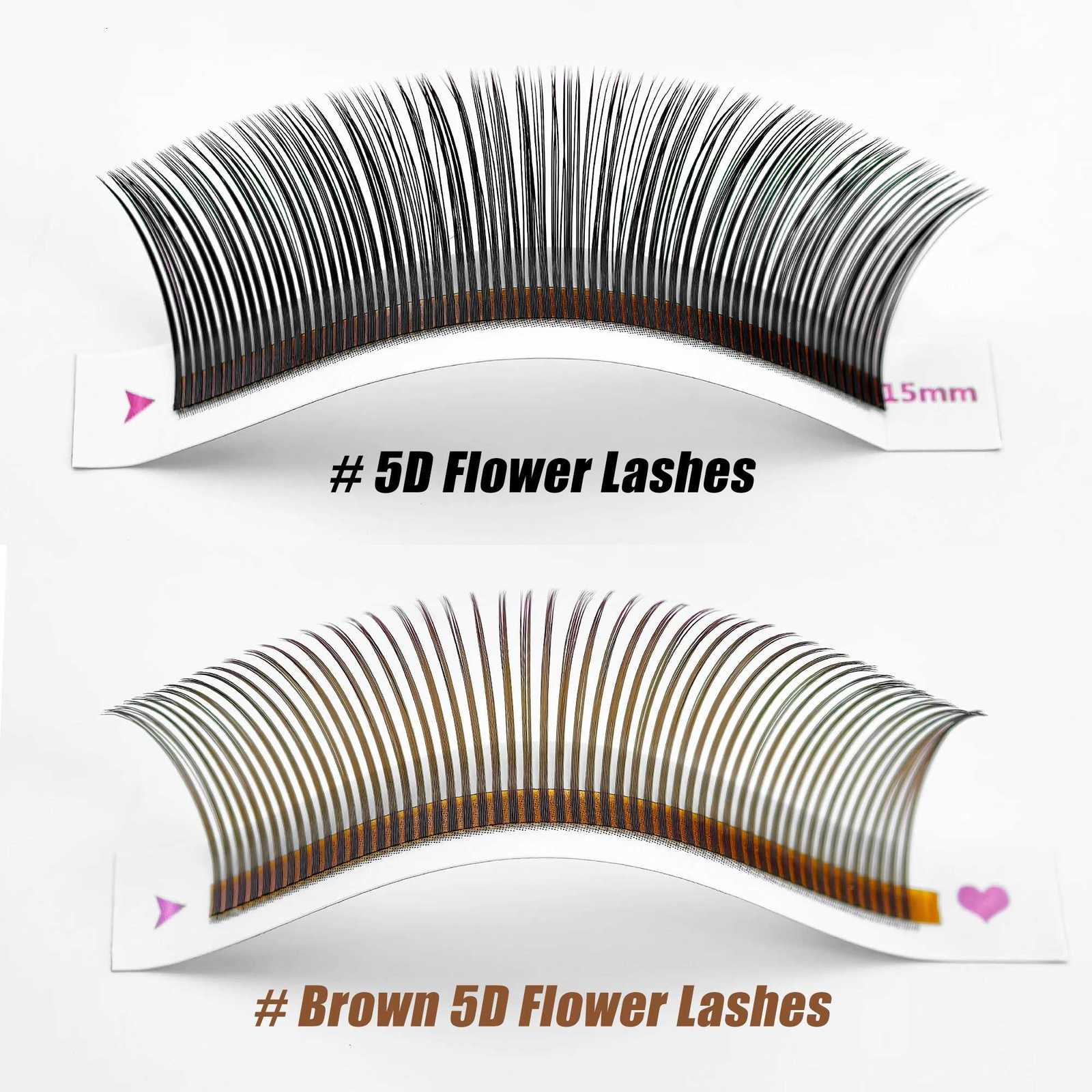 5D Flower Wet Lash Extensions Individual Lashes Brown Volume Soft 5D Flowering Fairy False Easy Fans Volume Eyelashes Z250730