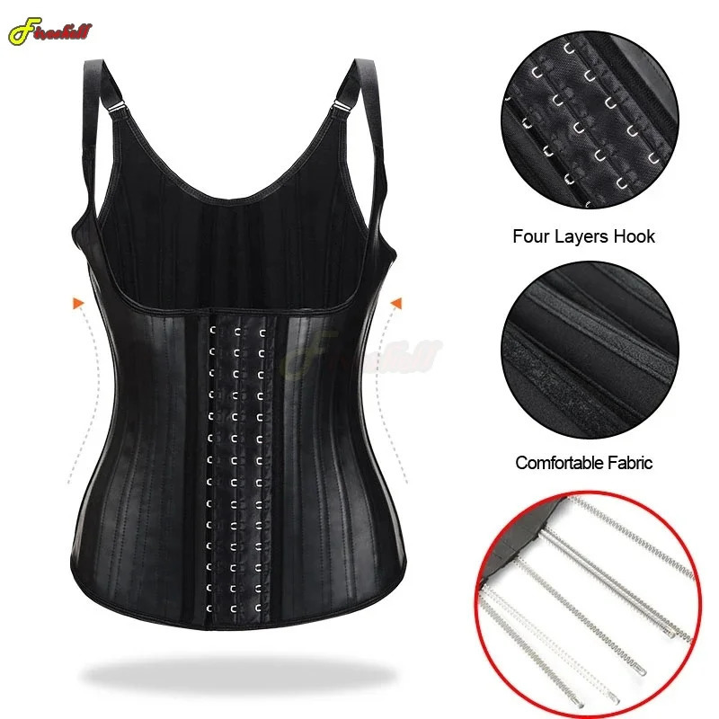 Women Latex Waist Trainer Women Binders Shapers Modeling Strap Corset Colombian Girdles Body Shapewear Faja Shape Sport Vest 250726