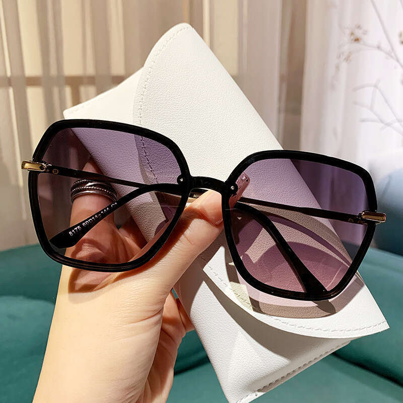 DHcollections 2025 Korean Fashion Sunglasses - UV400 Protection, Metal Frame, Trendy Polygon Shape for Women (3 Gradient Colors)