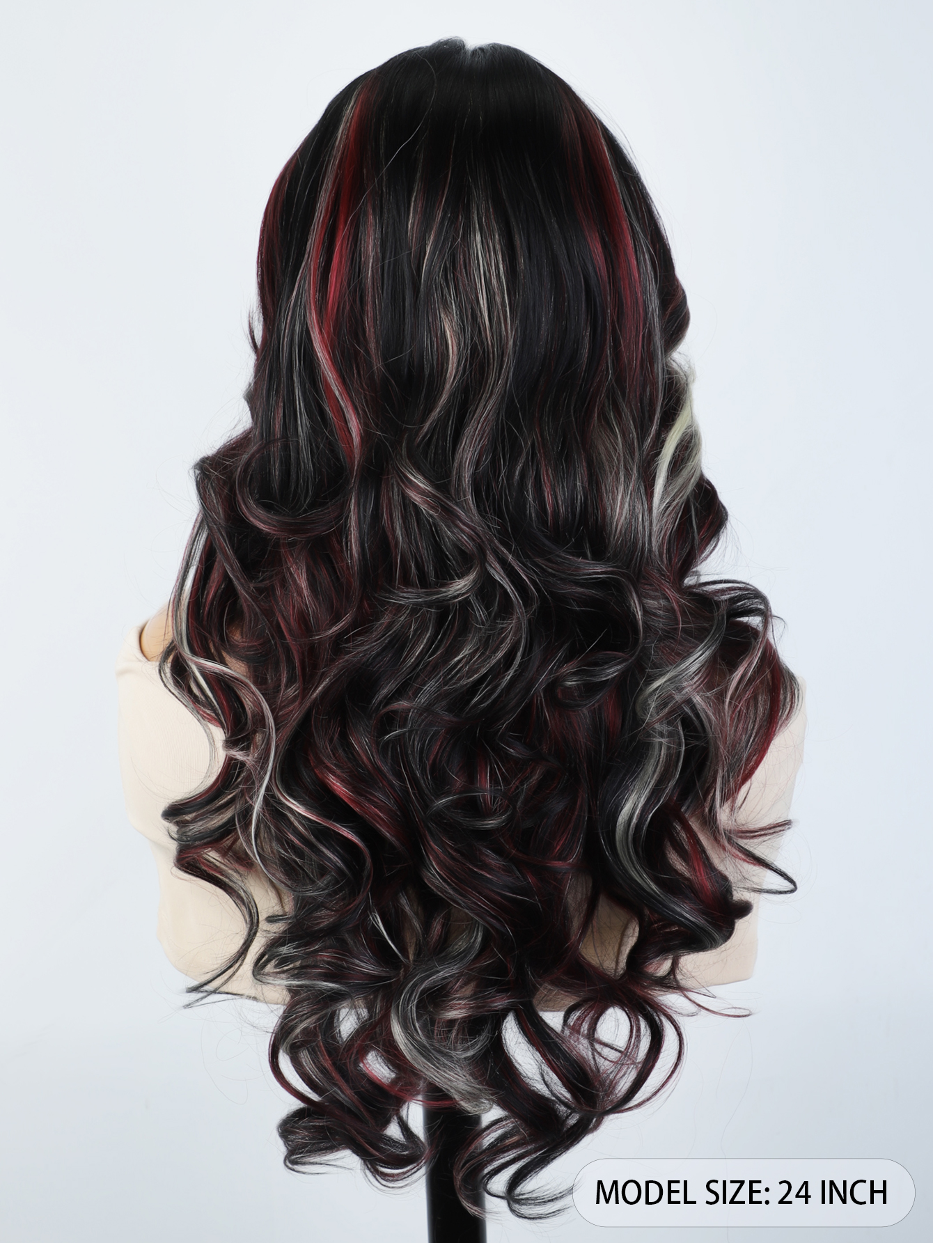 Rebecca Fashion Synthetic Hair 13*4*1 Lace Front Wigs For Women 24 Inch Highlight Honey Brown Body Wave Wig Lace Wig High Temperature Fiber