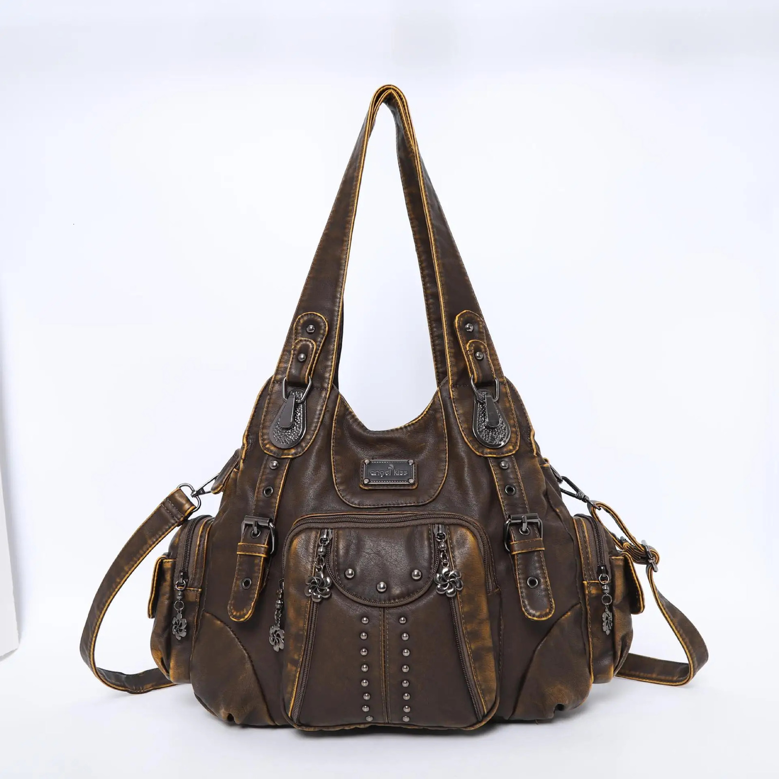 Angelkiss Bag Women Fashion Handbag Shoulder Bags PU Leather Female Satchel Big Purse bolsa feminina 250725