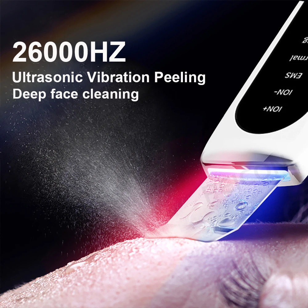 Ultrasonic Skin Scrubber Peeling Blackhead r Deep Face Cleaning Ultrasonic Ion Ance Pore Cleaner Facial Shovel Cleanser 250726