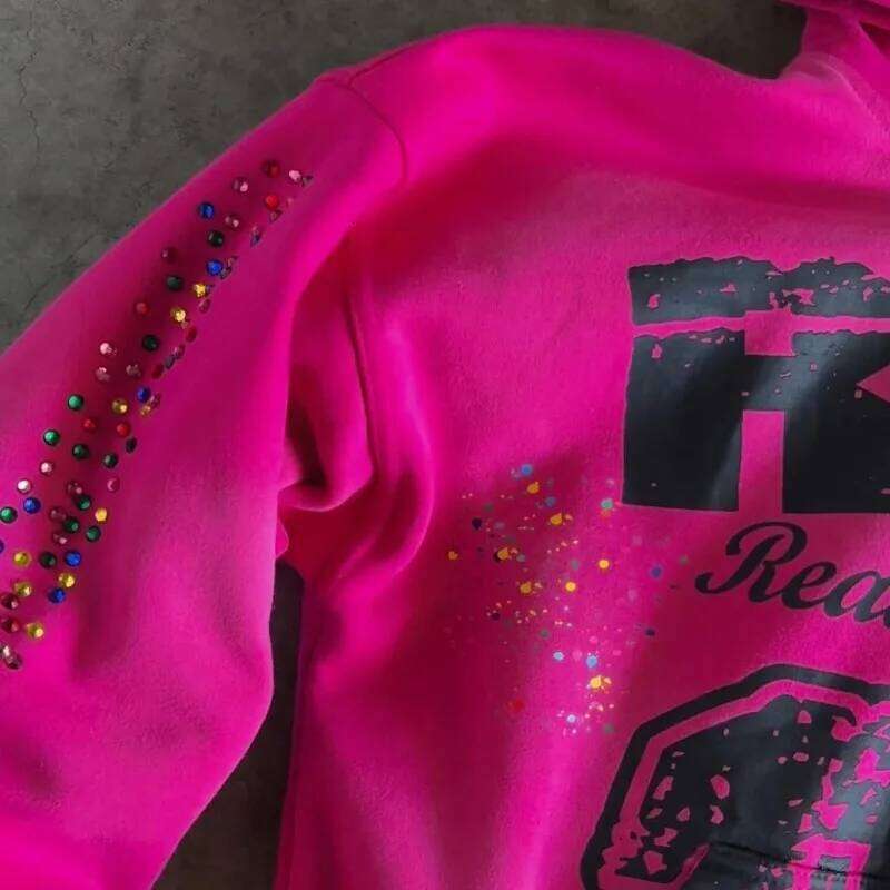 High Street Fashion Casual Loose Zipper Hoodie Men Y2k Dia Letter Print American Haruku Retro Oversized Sweatshirt Women