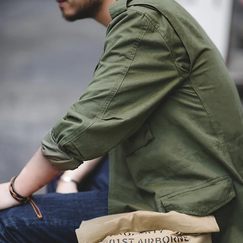 Maden M65 Vintage Coat Parka Cotton Standard Conventional Size Multi Pocket Slim Green Field Jacket for Mens Spring and Autumn 250730