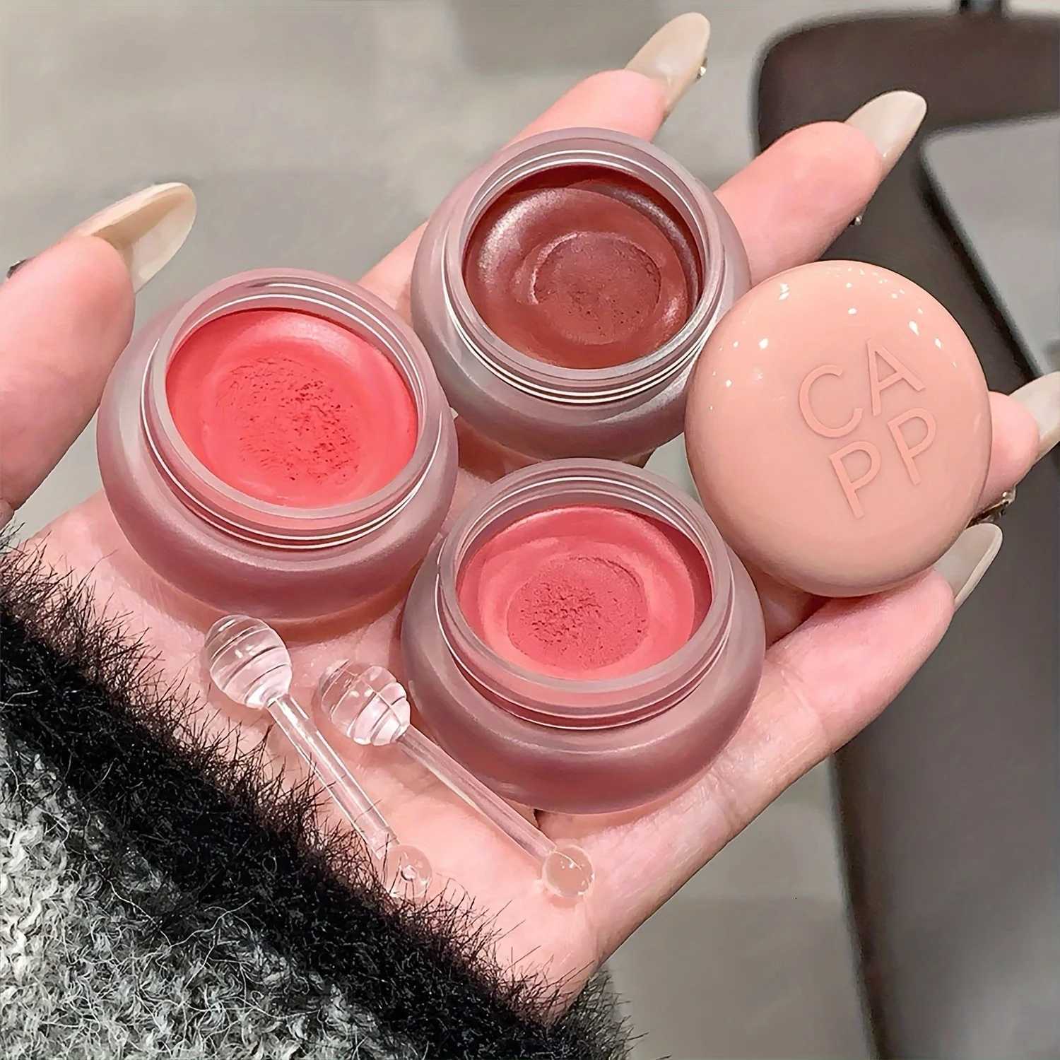 Small Jar Lip Mud Moisturizing Dual-Use Lip Cheek Stain Paste Soft Mist Not Easy To Fade Lip Glaze Matte Velvet Lipstick G250728
