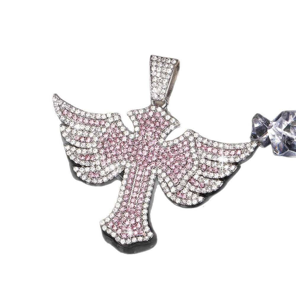 Full Dia Multi-color Angel Wings fashion Creative Alloy Necklace Pendant