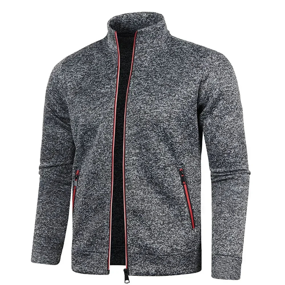 Mens Cardigan Zipper Hoodies Black Green Gray Contrasting Colors Jackets Fashion Casual High Stand Sweatshirts Coats Sportswear 250729