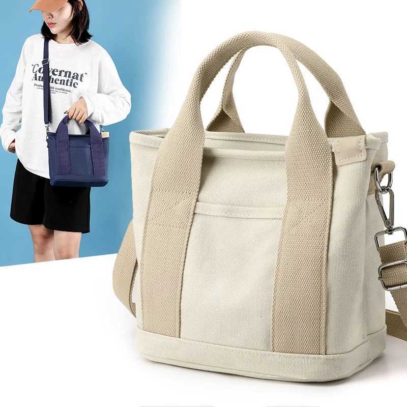 Women Small Bag with Zipper Fashion Lady Single Shoulder Portable Thickened Canvas Mobile Phone Bucket Tote Bag G250729