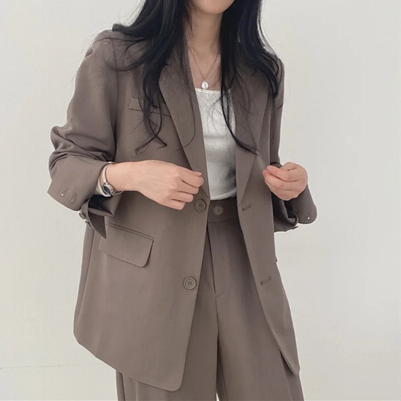 Spring and Autumn Suits with Temperament Versatility Slim Fit Wideleg Pants Suit Women 250729