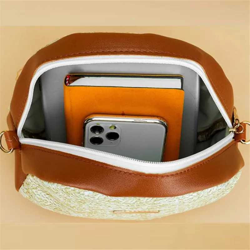 100% Cotton Linen Cotton Linen Cotton Linen Bag Vintage Casual Str Weaving Single Shoulder Bag Summer Beach Shoulder Crossbody Bag Y250730