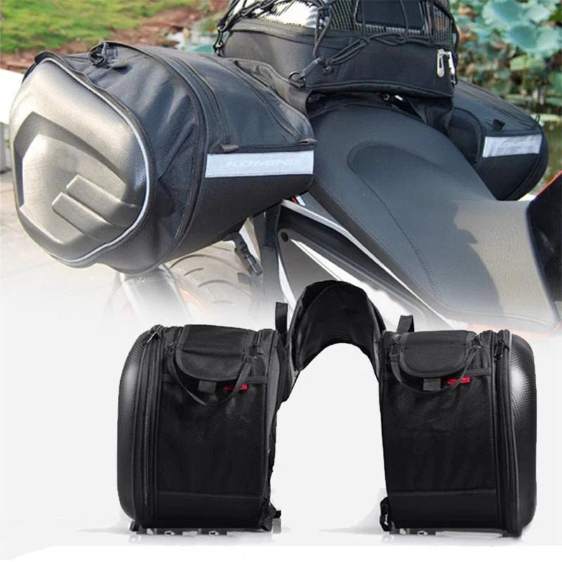 Motorcycle Waterproof Saddle Bag Side Helmet Riding Travel Bags Rain Cover One Pair 250725
