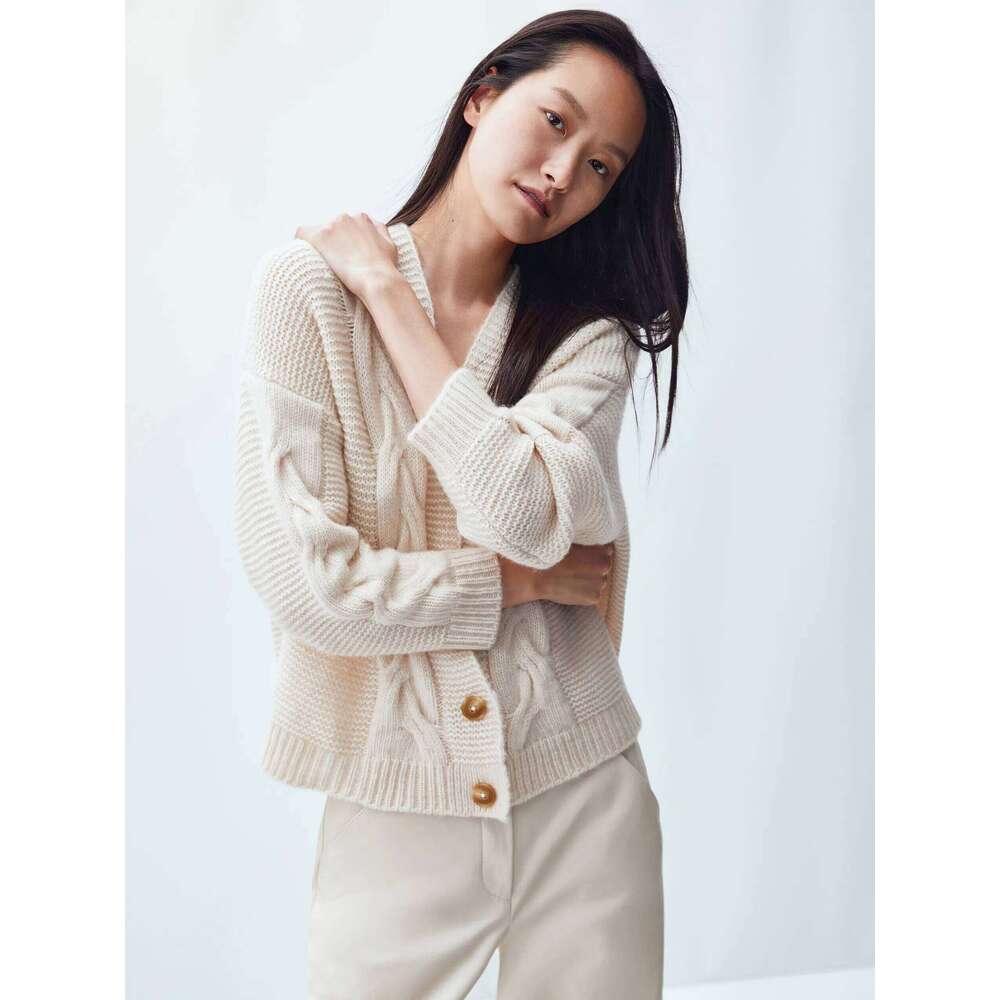 Ethereal MD 2025 Massidutti Spring New Style Of Twisted Floral Knitted Women's Casual Top Cardigan 250728