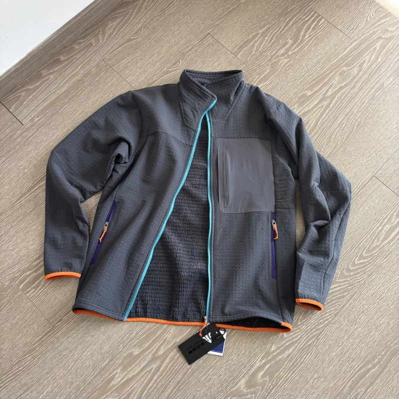 Stand Collar Outdoor Sports Thick Warm Fleece Jacket Spring Autumn Zipper Cardigan Camping Hiking Fishing Coat Motorcycle 250730