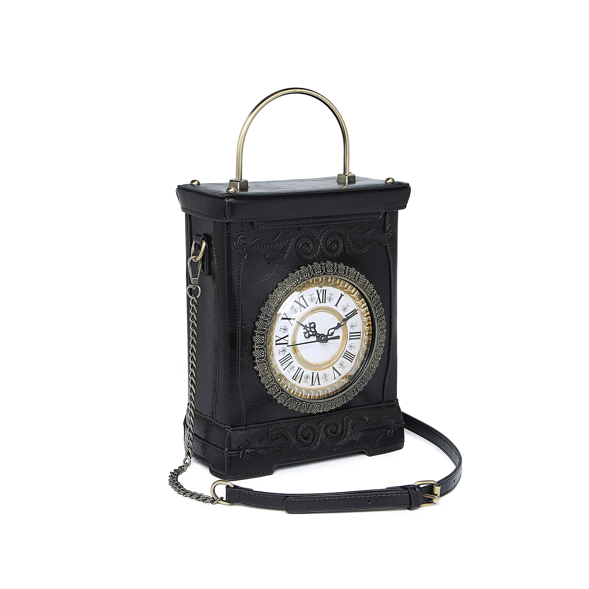 2025 New Fashion Handbag Crossbody Clock Women's Daily Embroidered Double-Sided Small Square Bag ddmymoon