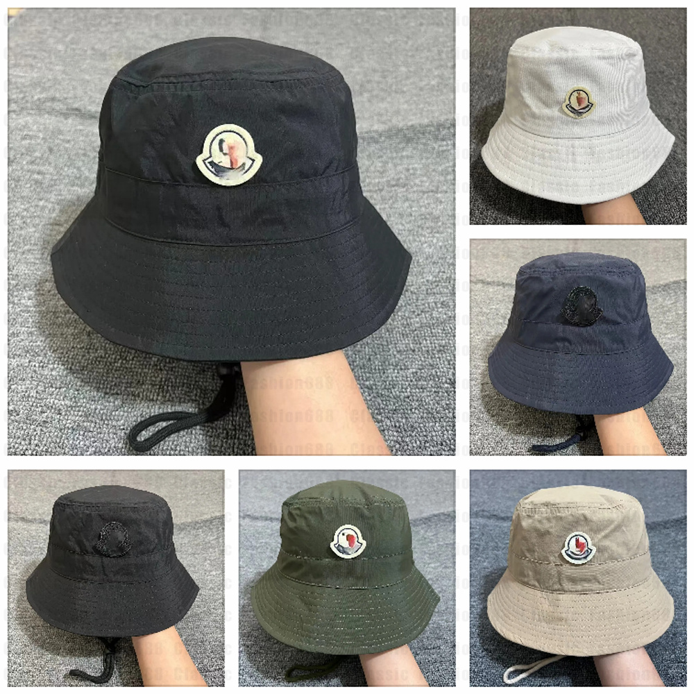 top quality hat luxury designer bucket classic vintage style new fisherman for men and monclerlies women sun outdoor unisex embroidery