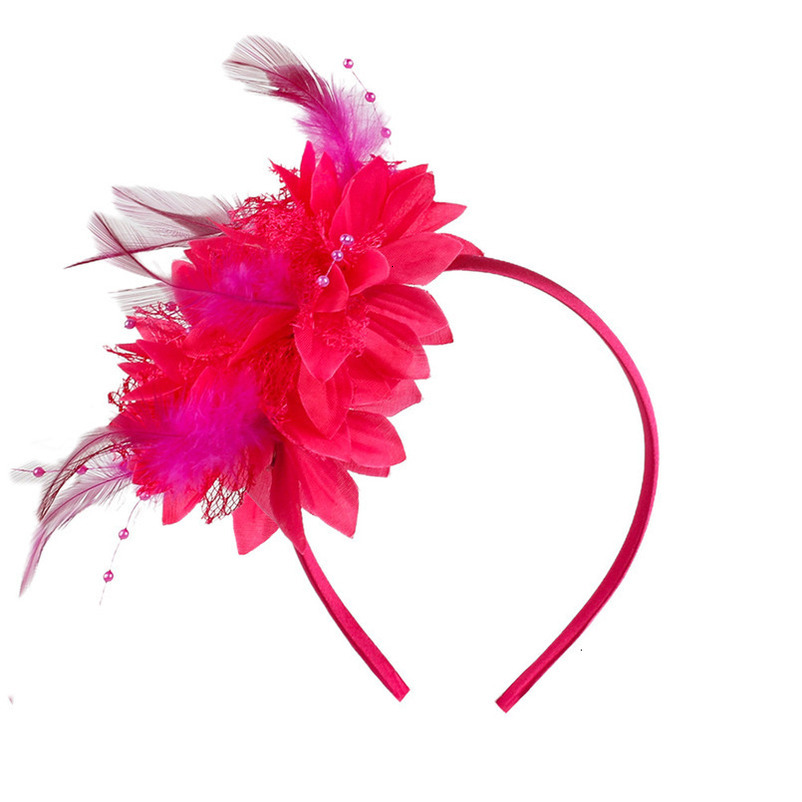 Carnival Flower Party Gathering Performance Feather Headband Bride Hair Accessories