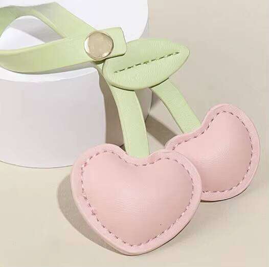 Charming Cherry Keychain - Vintage Leather Bag Charm for Women, Cute Fruit Decor in 5 Colors, Perfect Gift for Girls & Teens