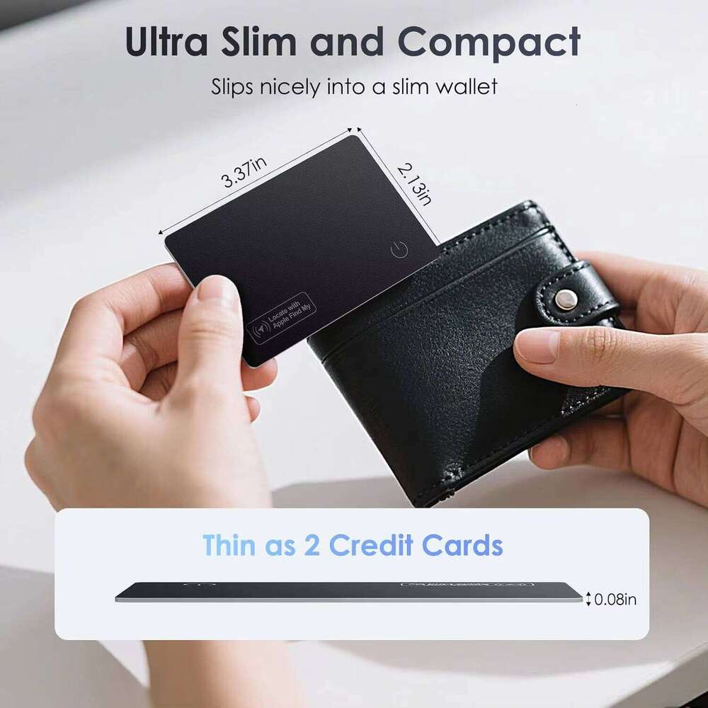 Rechargeable GPSTracker Smart Card Wallet Locator Anti-Lost Finder LBS Positioning Plastic Material Workpiece "Find My Card" App