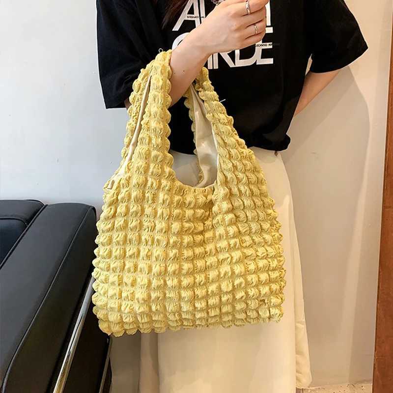 100% Quilted Shoulder Bag Space Cott Large Capacity Handbag and Purse For Fem Travel Shopping Tote Hobos Bags Y250730