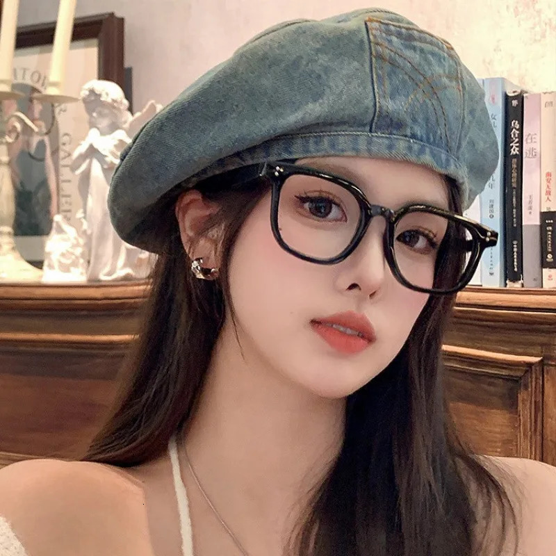 Spring Summer Denim Beret Cap for Women Outdoor Travels Berets Girls Gorra Inglesa Hombre Sombreros De Mujer 250729