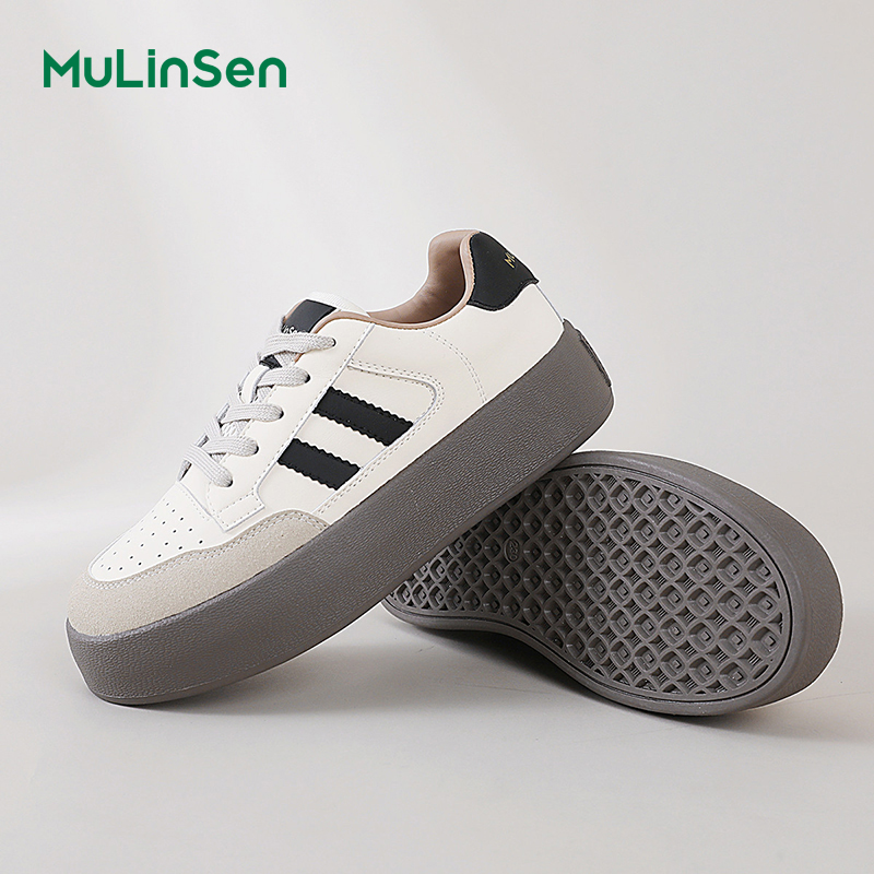 Mulinsende training shoes women's shoes 2025 new four seasons breathable fashion all-match niche retro casual thick-soled sneakers