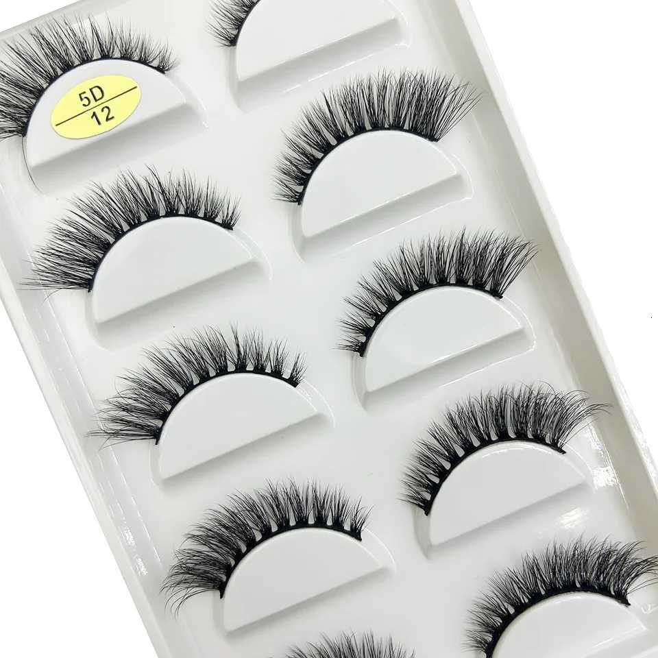 38 Style 5 Pairs Natural Eyelashes 3D Mink False Eyelashes Makeup Fake Eye Lashes Faux Cils Make Up Beauty Tools Wholesale Z250730