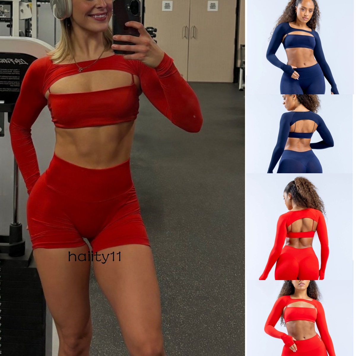 Defy Long Sleeve Shrug Gym Workout Fitness Motivational Long Sleeve T-Shirt Innovate Crop Top Perfect for Layering and elevating Daily Outfit