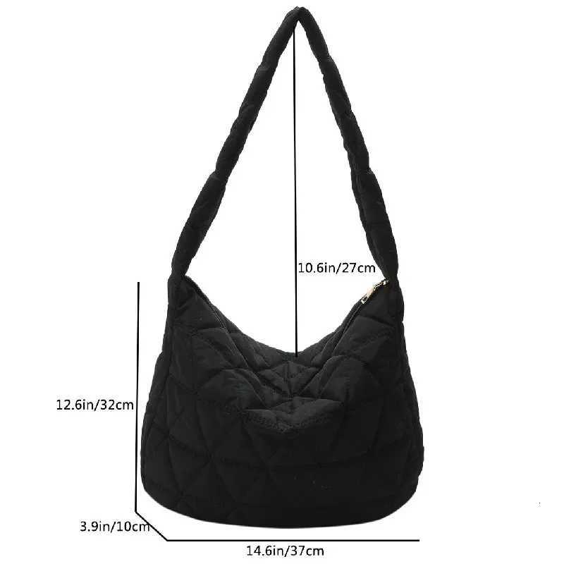 7777777777777777 Puffer Quilted Crossbody Bag Y2K Padded Shoulder Bag Trendy Large Capacity Casual Shopping Bag for Women Daily Use Travel Work Y25073