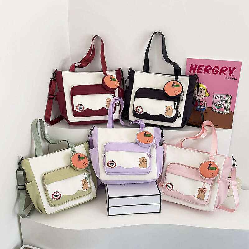 New Cute Crossbody for Girls, Handbag with Unique Design, Large Capacity Student Tutoring Class Bag