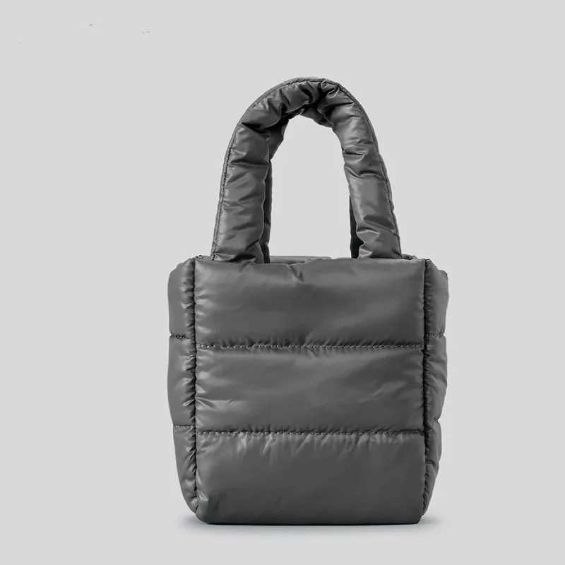 100% Cotton Lightweight Down Cotton Shoulder Crossbody Bag Solid Color Purse Handbags Luxury Designer Ladies Travel Shopper Bags Y250730