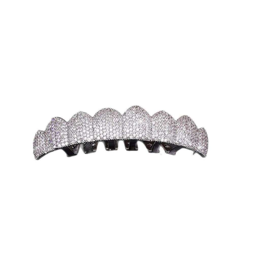 Hot Selling Creative Shiny 8 Teeth Micro Inlaid Zircon Hip Hop Trendy Fashionable Personalized Braces