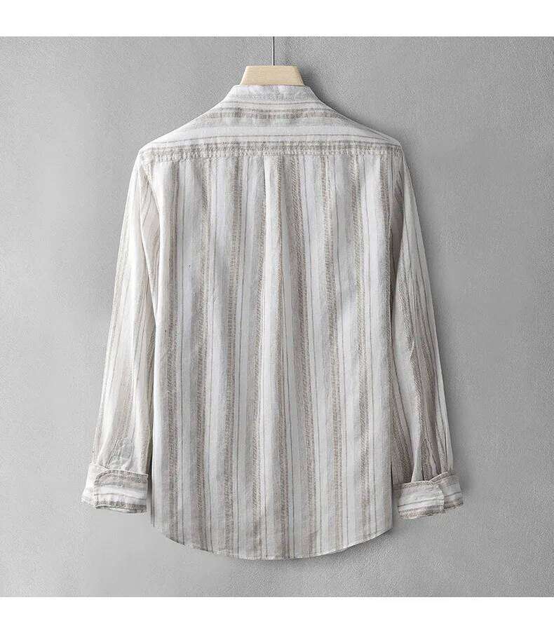 Designer Clothing 2025 Designer Clothing Striped Shirt With Chest Pocket Haruku Casual Long Sleeve Slim Fit Breathable Classical Shirts