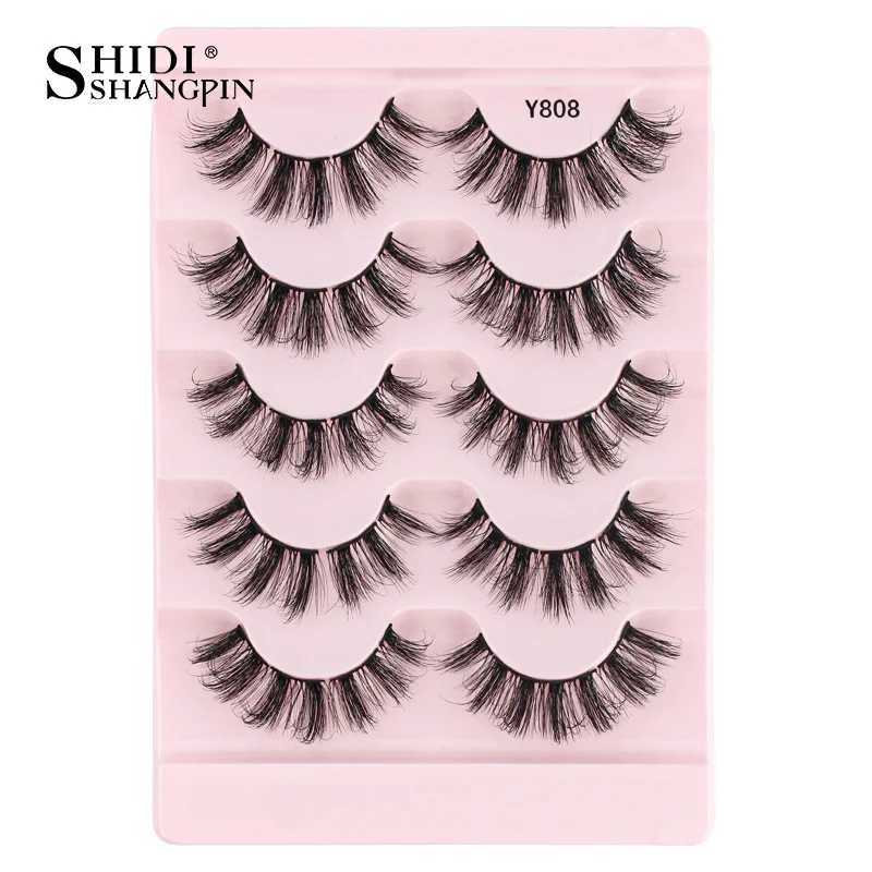 3/5/10 Pairs Faux Mink Eyelashes Fluffy Natural False Eyelashes 3D Dramatic Makeup Eyelashes Reusable Handmade Lashes Z250730