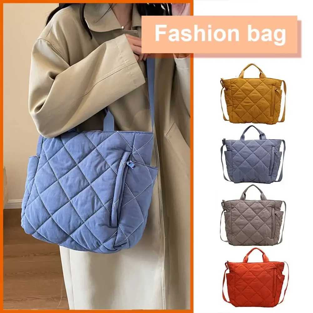 2024 Quilted Tote Bag Lightweight Fluffy Crossbody Bag Large Padded Shoulder Bag Sahel Travel Bag Winter Shopper Bag Y250730