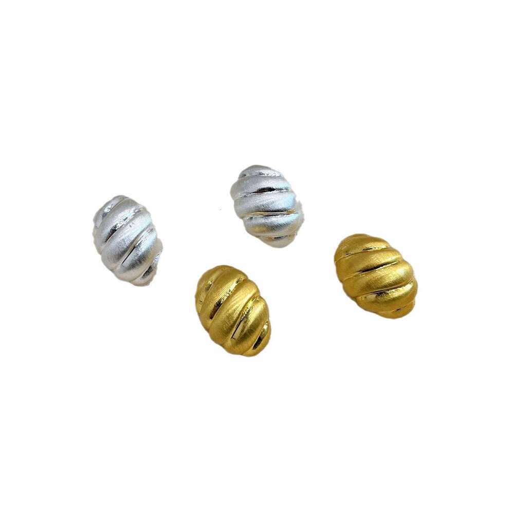 French Style Croissant Brushed High-End Earrings Fashionable 2024 New Model 4b2
