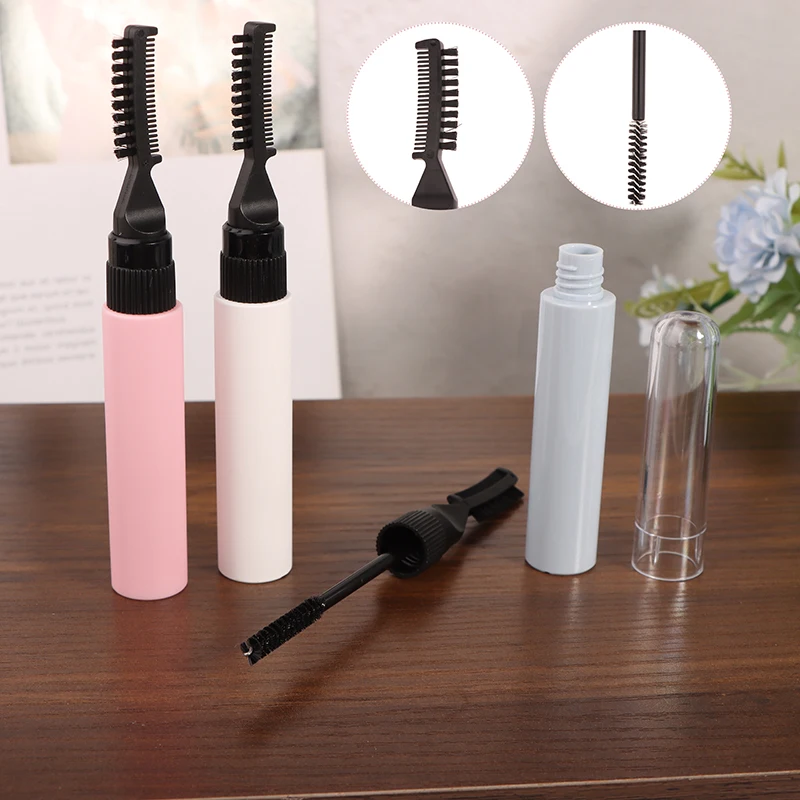 10ml Dual Brush Head Empty Mascara Tube DIY Refillable Eyebrow Gel Bottle Eyelash Elongation Cosmetics Containers Packaging mascara b