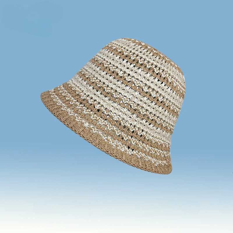 2025 Summer New Breathable Fashion Hat Mens High Quality Mixed Color Woven Sunshade Sunscreen Hat Y250730