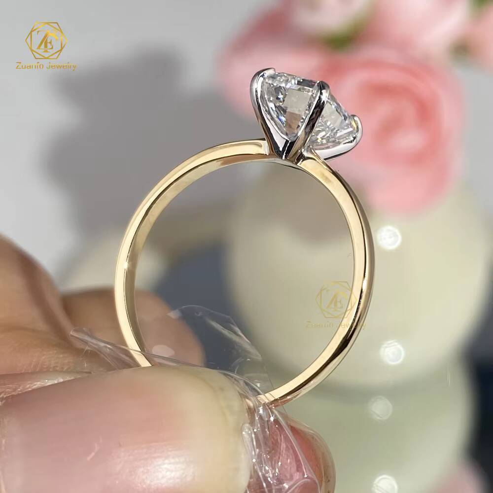 2025 NEW IGI Solid 14K 18K Gold 2CT D VS1 Emerald Cut Lab Diamond Rings Wedding Diamond Engagement Ring for Her