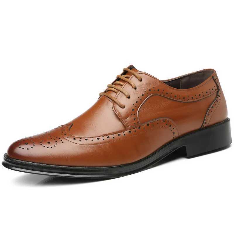 Handcrafted Mens Oxford Shoes Genuine Calfskin Leather Brogue Dress Shoes Classic Business Formal Shoes for Men Y250730