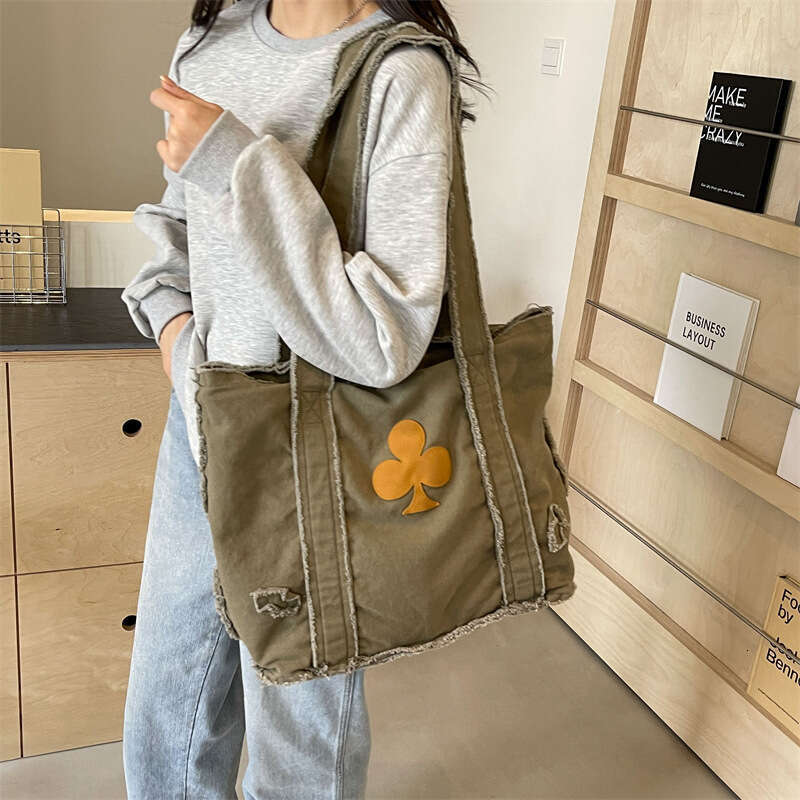 Denim Canvas Large Capacity Shoulder Tote New Design Travel Commuting Bag