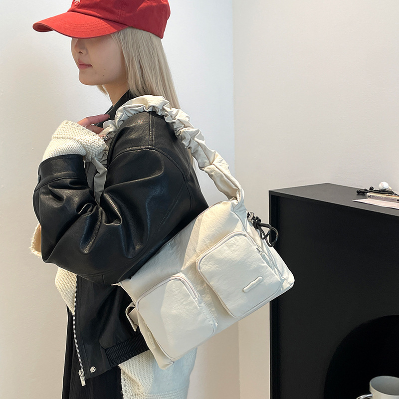 Colorful Fox Korean Style New Design Simple Women's Pleated Casual Versatile Niche Shoulder Underarm Bag ddmymoon