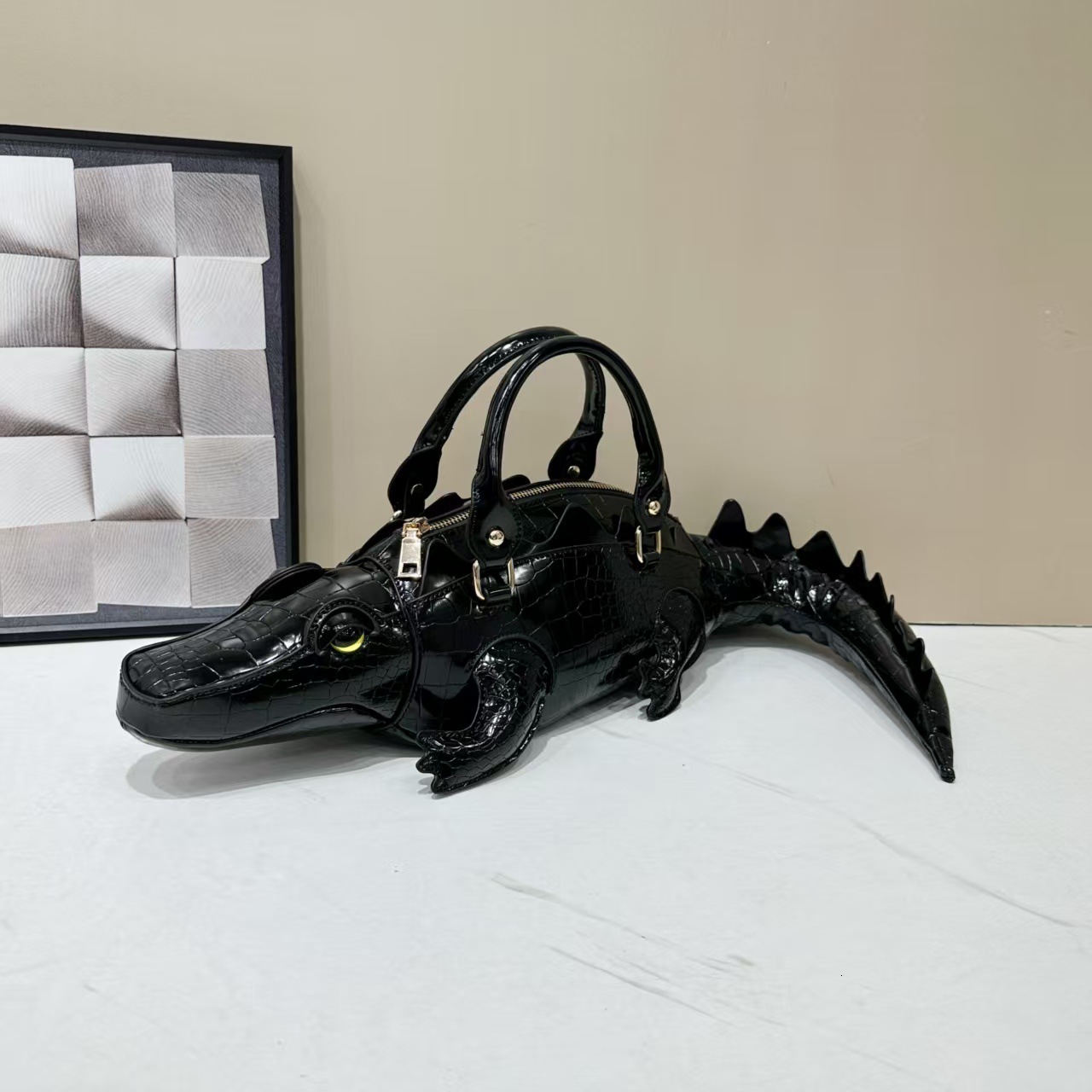 New Personality Creative Cute Funny Trendy Cool Handsome Crocodile Handbag Shoulder Crossbody Bag ddmymoon