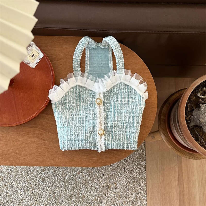 Clothes Spring Summer New Arrival Cat Princess Vest Chanel Style Socialite Pearl Small Dog Teddy Pet